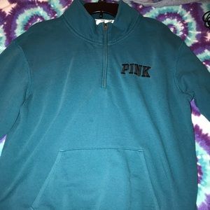 PINK 1/4 zip sweater